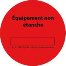 BTE 100 ETIQUETTES ROUGE EQUIPEMENT NON ETANCHE